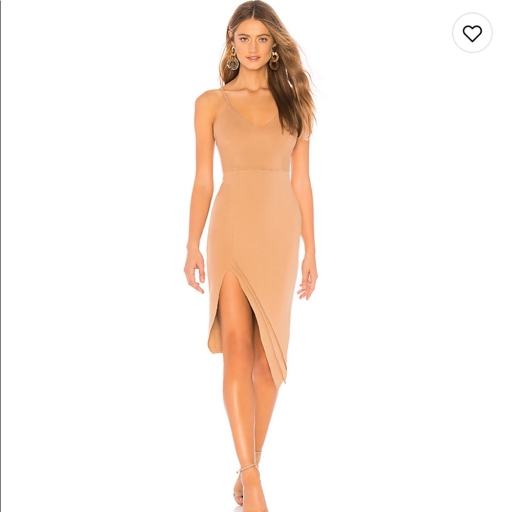Nude midi dress